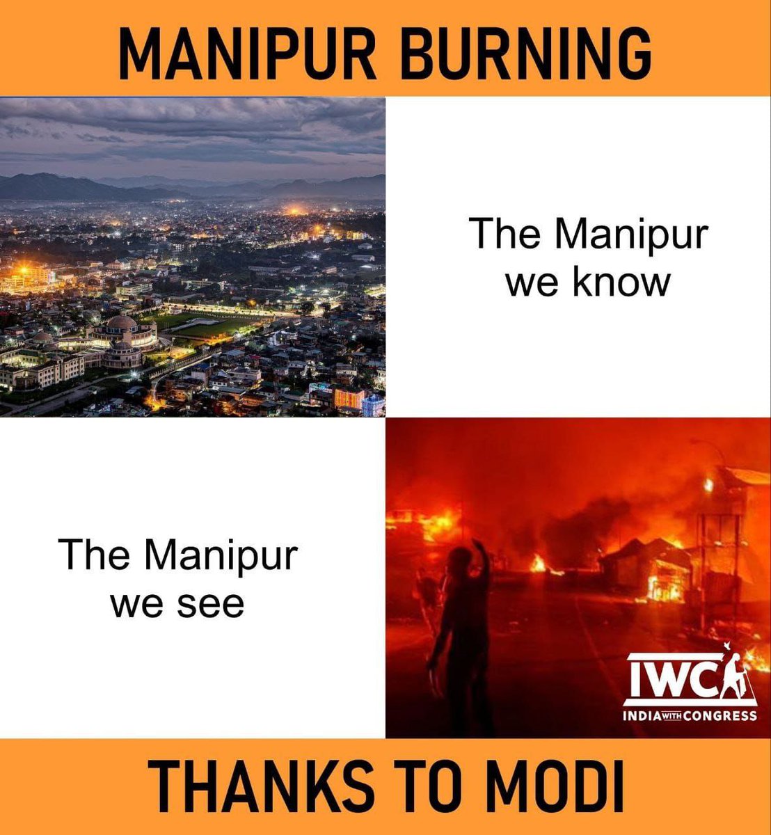 Panauti has ruined each and everything.
A beautiful Manipur is now a morgue.

#ModiHaiTohVinaashHai 
#ManipurCivilWar
#ManipurBurning
#ModiThankYou