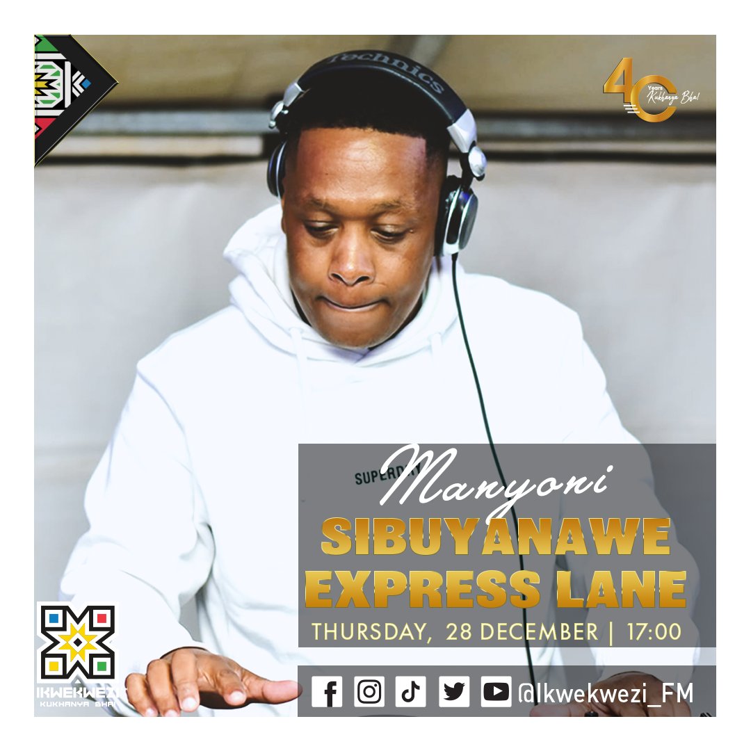 Ikwekwezi_FM's tweet photo. #SibuyaNaweExpressLane | #FestiveExpressLaneMix
π§ Manyoni
π 28/12/2023
β° 17:00
#40YearsYomkhanyoWamambala
π» 90.6-107.7 FM
πΊ DStv Ch. 804
π» Stream | https://t.co/22vpJAv2le https://t.co/tpHnh58IWv
