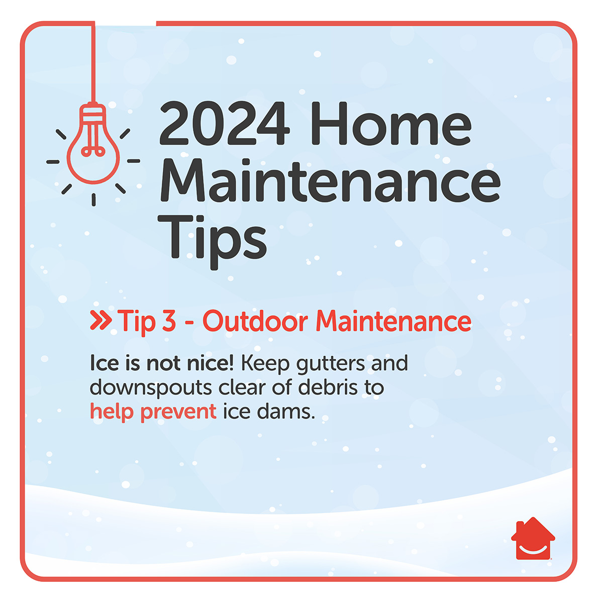 HomeServeUSA's tweet photo. Learn our top #guttercleaningtips to help prevent pesky ice dam damage and get prepped for power outages with these generator safety tips.
🦺 Come back tomorrow for heating and cooling system #maintenancetips!
#5daysofhomemaintenance https://t.co/luTPg0kYHJ