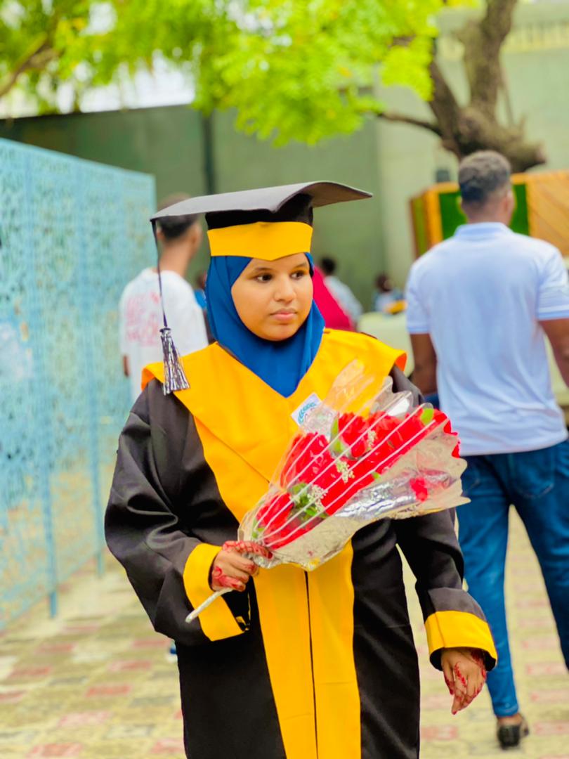 abikarsalba's tweet photo. Congratulations to my dear student Sabirin Hassan Omar, who graduated today from Horn of Africa University in Mogadishu! 🎉

As a teacher, I am aware of the hardships and struggles Sabirin Hassan has gone through to reach this level. It’s heartwarming to see her fulfil her dreams, and I look forward to celebrating her joy and happiness one day.

Every teacher is happy when they see their students reaping the fruits of their efforts, and I was especially touched by the feeling of happiness that this event carried.

I would like to express my gratitude to the management and teachers who played a significant role in helping Sabirin graduate from the first level of education. I hope you will continue supporting her as she progress through the other levels of the educational process.

I stand by you with everything I can, and I believe that you can achieve great success in your life.

Congratulations once again! 🎉🎉🎉

#disabilityrights #disabilityisnotinability #disabilityadvocate #disabilityinclusion #LeaveNoOneBehind 
@dafsomalia @moechesomalia @MwomenHRD @adra_somali