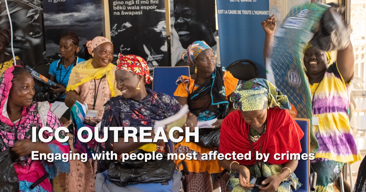 #MissionOutreach
#ICC Outreach promotes access to justice for survivors of mass crimes & other members of the affected communities.
➡️ icc-cpi.int/about/outreach 
Discover the places where ICC Outreach works, activities, tools & stories.

#AccessToJustice #ICCOutreach
#MoreJustWorld
