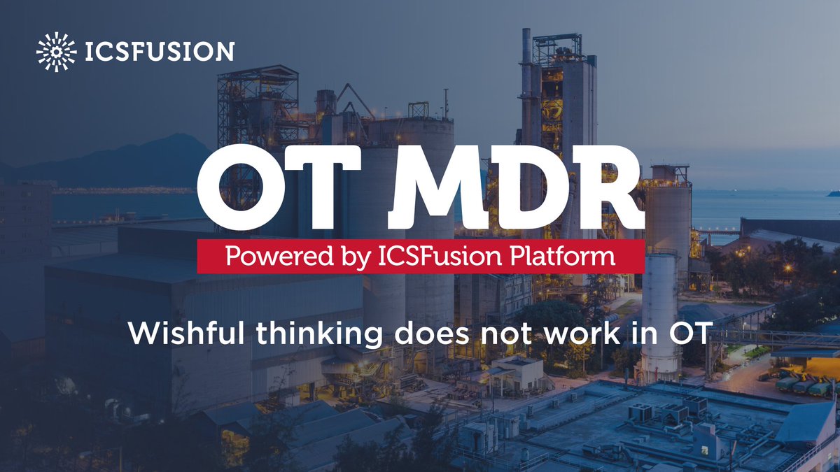 🚀 Exciting News! Introducing our state-of-the-art OT-MDR service, a collaborative effort powered by ICSFusion and delivered through our trusted MSS partners! 🌐🔐

In the realm of Operational Technology, wishful thinking is a luxury we can't afford. 👎