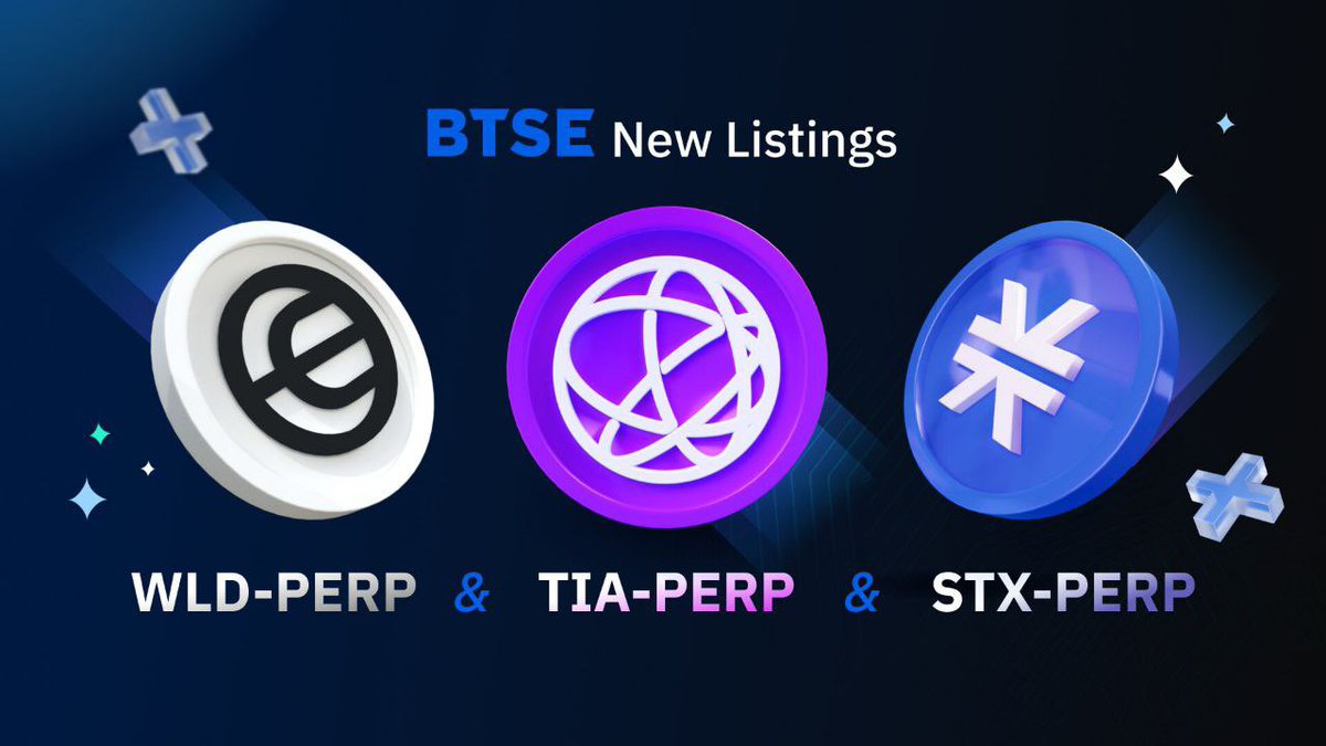 BtseTurkey's tweet photo. BTSE Üç Yeni Vadeli İşlemi Listeledi:
🟢STX-PERP
🟢TIA-PERP
🟢 WLD-PERP

BTSE'nin 100 katına kadar kaldıraç sunan kalıcı vadeli işlemleriyle ticaretinizi bir sonraki seviyeye taşıyın. 🚀
https://t.co/0NrIYmZdpi

Daha fazlasını öğrenin 🔗:
https://t.co/JomCHW0vnx https://t.co/VwE1q8niFv