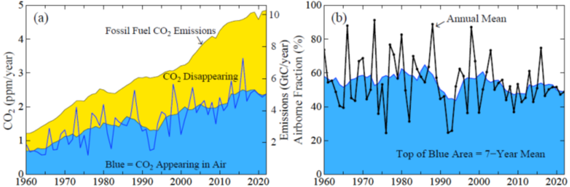 An impressive study by Wang et al. provides a partial explanation of how the climate system takes up such a large fraction of human-made carbon emissions. There is a long-standing issue of “missing carbon sinks,” despite efforts to fake it. See Good News - mailchi.mp/caa/good-news-…