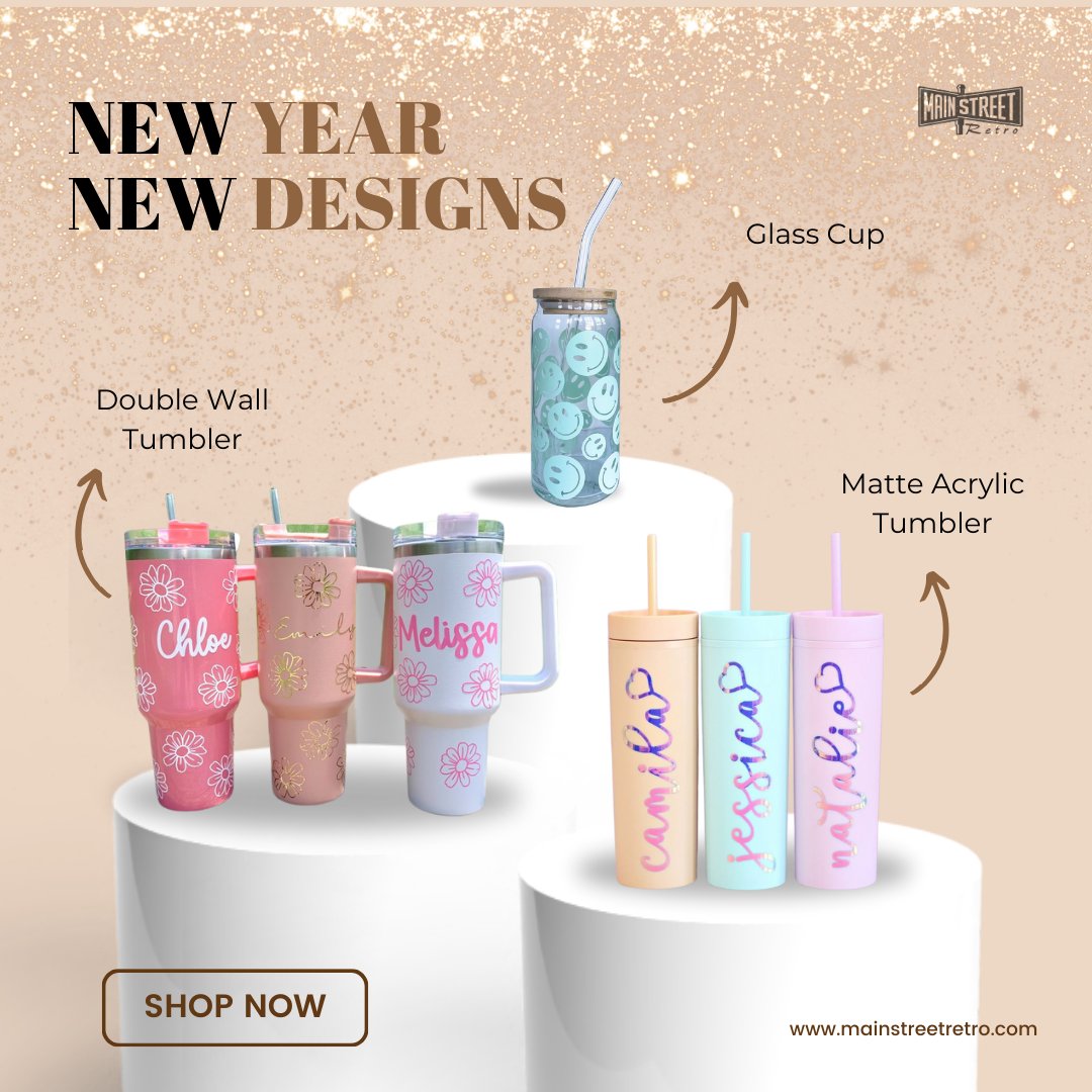 Raise a tumbler to new beginnings! 🎉✨  Our latest designs are not just drinkware; they're a statement. Make your sips count in 2024!  Send a message to order now! 🎁✨ #CustomizedProducts #TumblerUpgrade #NewYear