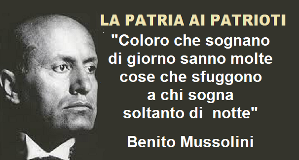 dalfacismoaoggi's tweet photo. #BenitoMussolini #citazioni #frasi #fascismo #destrasociale #sognare #fuggire #notte #patriottismo #frasiecitazionidalfascismoalladestrasociale https://t.co/AEUxbId9UH