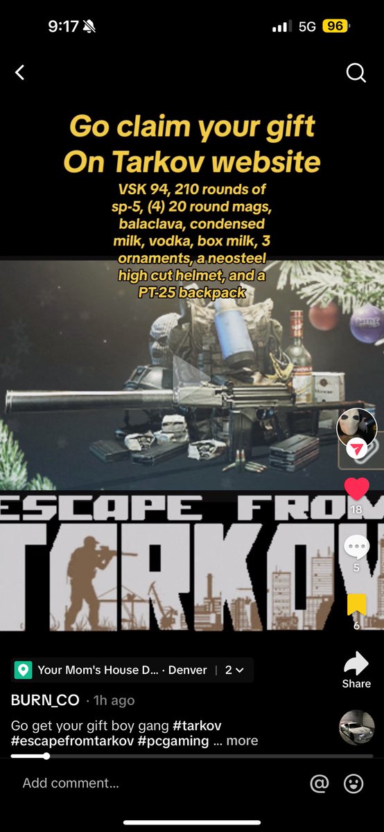 RadjaThat's tweet photo. @tarkov @bstategames @ogdmit @nikgeneburn @tarkovarena Is there an issue with getting the verification code via email? I checked my spam box and I have nothing to log into the site to claim my gift :( https://t.co/Ab0SuSM2DO
