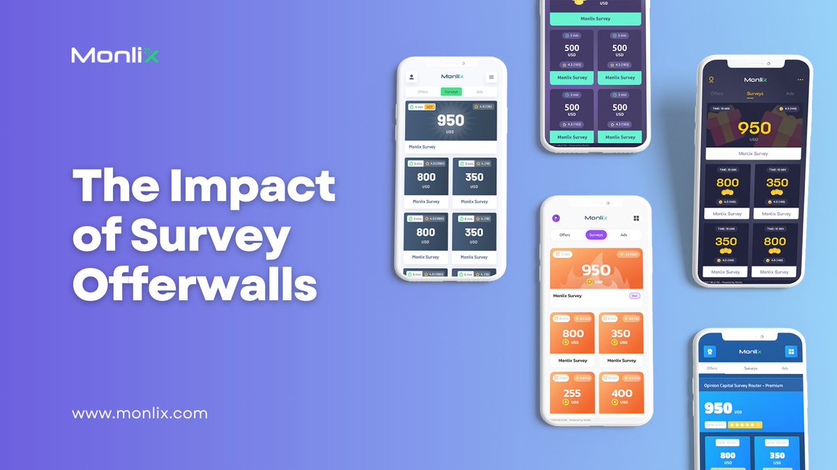 MonlixOfficial's tweet photo. Explore the transformative role of survey offerwalls in digital marketing in our latest blog. Discover how Monlix is enhancing user engagement and driving revenue growth for businesses.
#Monetization #UserEngagement #Offerwall
https://t.co/5ixEvNEToR https://t.co/ibXdoIE6TW