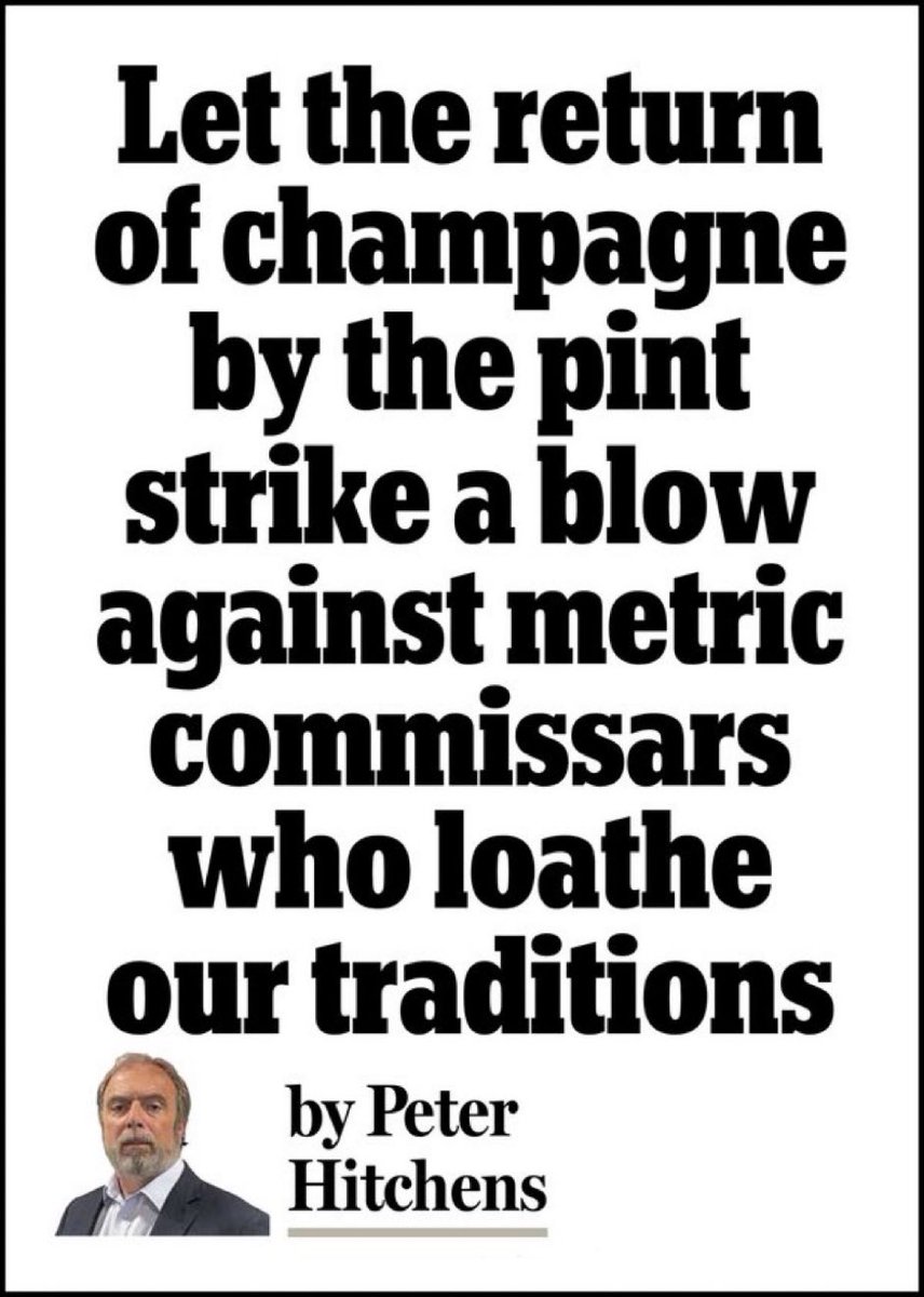 Im 67, and I probably drink too much, but in all those years I have never once been offered nor drunk a pint of champagne. This is delusional drivel on an intergalactic from a chinless wonder.