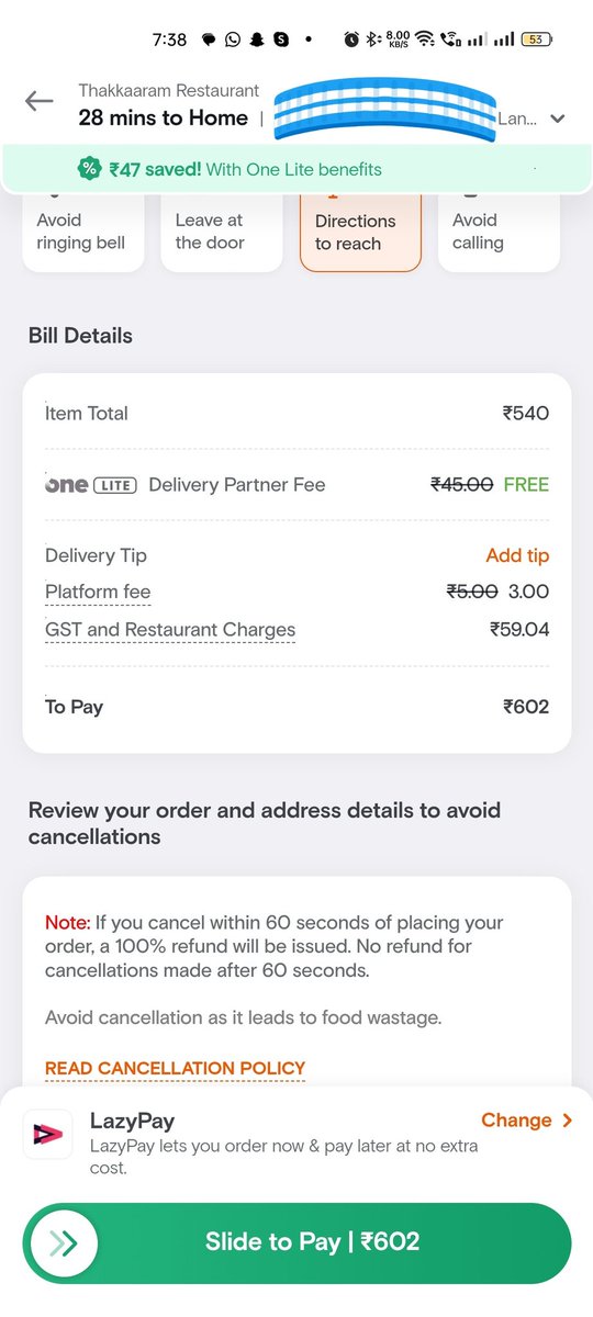 LithinPrakash's tweet photo. @Swiggy : How can you rob us without a shame ?
What's the benefit of #SwiggyOne ?
Same restaurant Checkout pages from #Swiggy and #Zomato
Yes, got discount on Zomato, but still less than the waived of delivery free of #SwiggyOneLite .
What's this Restaurant Charges ?
@zomato https://t.co/aR8rSOZ6e0