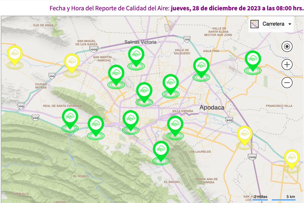 MauroMoralesMtz's tweet photo. Temperaturas frías en la zona metropolitana de #Monterrey. En la sierra hay temperaturas de -4 en #MesaDeTablas y -5˚ en #SanAntonioDeLasAlazanas.
La calidad del aire es #Buena en 11 de 15 estaciones y #Aceptable en 4.
Hoy se espera un día Soleado con máxima de 17˚. https://t.co/sOflKd3xrl