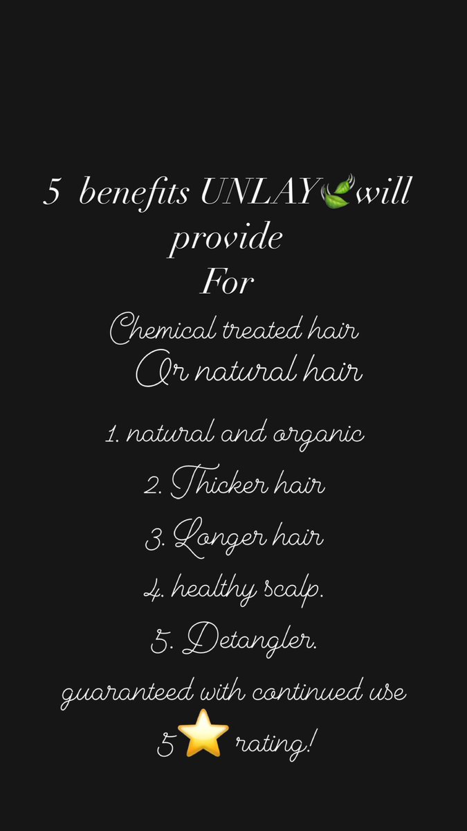 CynRoyal's tweet image. Get healthier hair for the new year; Try Unlay today #hair #live #love #selflove #growth #natural #happy #vegan #HappyNewYear