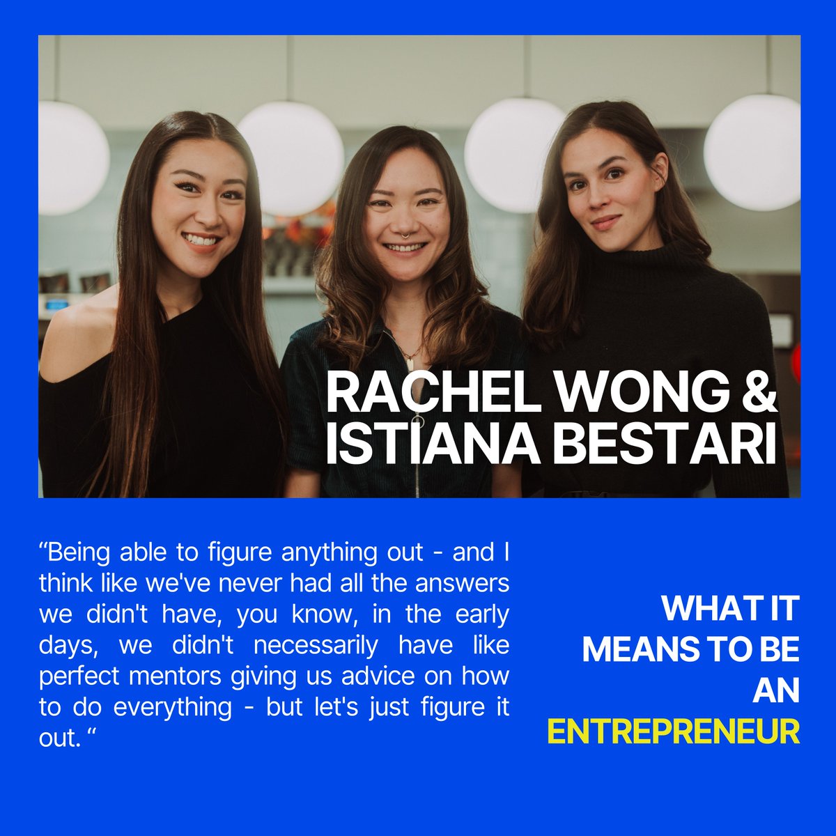 hey__itsMimi's tweet photo. A winning mindset:
Rachel and Istiana from Monday Girl on figuring things out, maintaining a positive "yes" mentality, and the true spirit of #entrepreneurship.

@mondaygirlca @_rachelwong https://t.co/MrfobG1CfQ