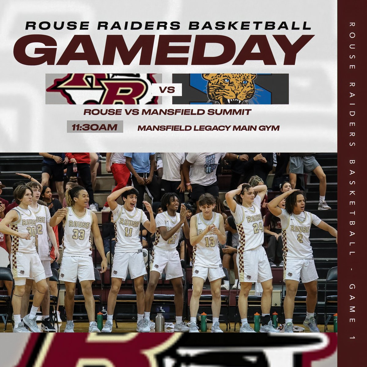 Game Day for <a href="/RouseBasketball/">Rouse Basketball</a> 
<a href="/CoachKrause/">Shane Krause</a> <a href="/CoachSainz/">Robert Sainz</a>