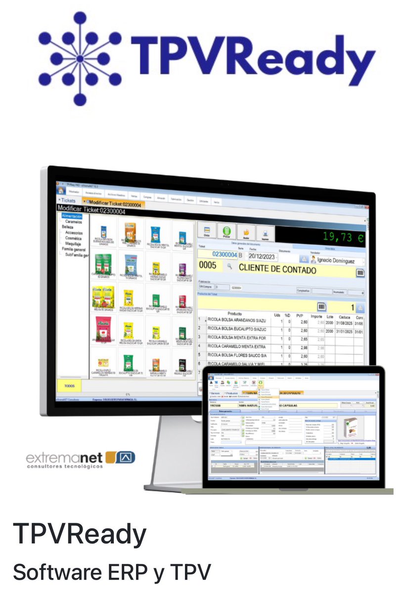 Software para #parafarmacia todo en uno. Integrado con #marketplace y <a href="/NATURLIDER/">naturlider</a> 

extremanet.com/xfact/