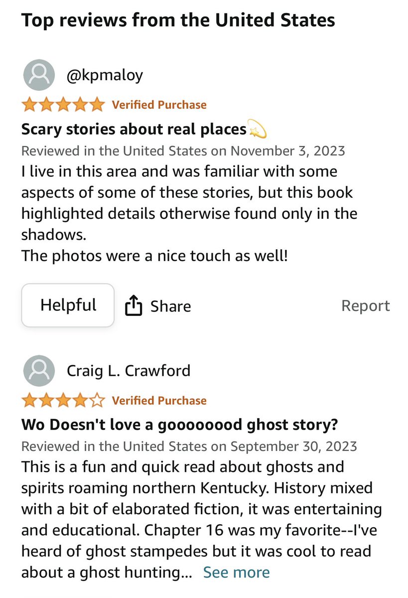 DAWysongWrites's tweet photo. More great Reviews for my latest book #Ghostsofnorthernkentucky #Dawysong thanks for your support @CRAIGLCrawford  @kpmaloyauthor  much appreciated!
#Ghoststories #Hauntings #Bobbymackeys #Mobsters https://t.co/aSiTxc8Vjo