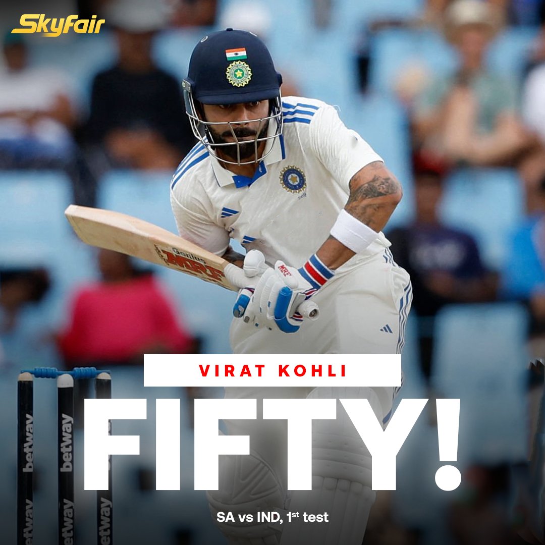 Virat Kohli keeps India's hopes alive with a brilliant fifty.

#Fifty #viratkohli #INDvSA #testcricket #SkyFair #INDvSA