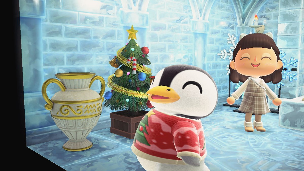 Seelenfrieden_'s tweet photo. Mis vecinos ya se han puesto su arbolito de navidad ♥♥♥ #AnimalCrossing #ACNH #NintendoSwitch https://t.co/ikHeXzTclD