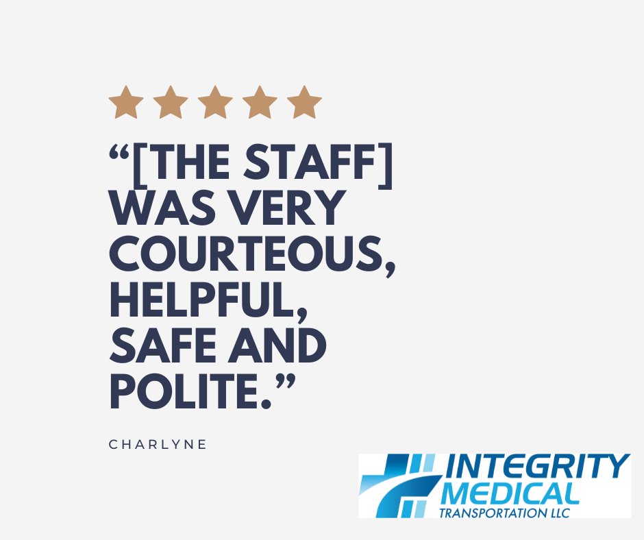 IntegrityMedTX's tweet photo. Truly grateful that we were able to help Charlyne!
#integritymedtransport #medicaltransportation #nonemergencytransport #dfwtransport https://t.co/hjS69cO2OW