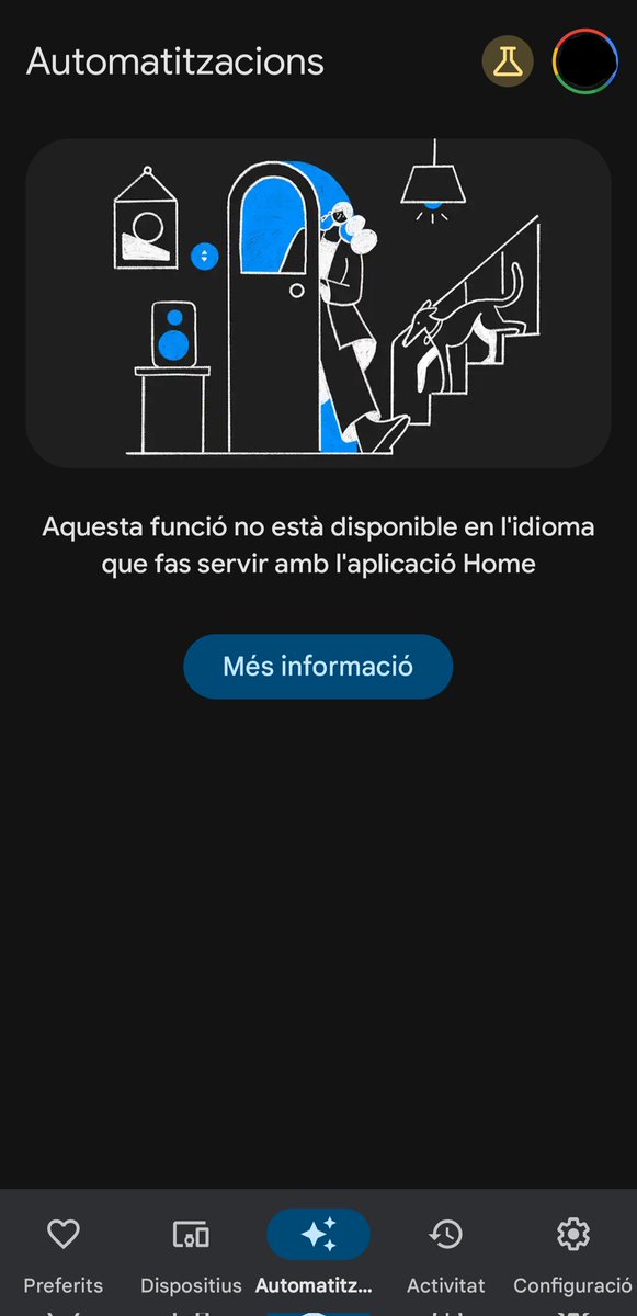 da0beat's tweet photo. Ah, que tampoc puc crear automatismes, ni horaris, ni rutines si tinc el mòbil en Català? Tot molt lògic.
 @GoogleES @google @searchliaison @digitalencatala @puntCAT
@AccioCulturalPV @AmicalWikimedia @iec @IRLlull
@Ocbcat @omnium @llenguacat @softcatala @ganyet @albertcuesta https://t.co/KkOYuqRkX9