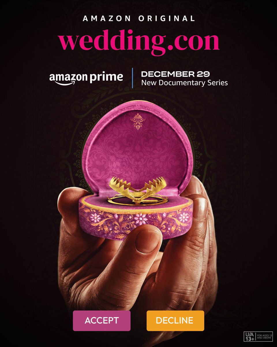 This documentary series delves into the harrowing experiences of five women who, in their pursuit of ideal life partners, turned to online matrimonial sites and were deceived. 

#WeddingDotCon S1 (2023) by #TanujaChandra, now streaming on <a href="/PrimeVideoIN/">prime video IN</a>.

<a href="/BBCStudiosIndia/">BBC Studios India</a>