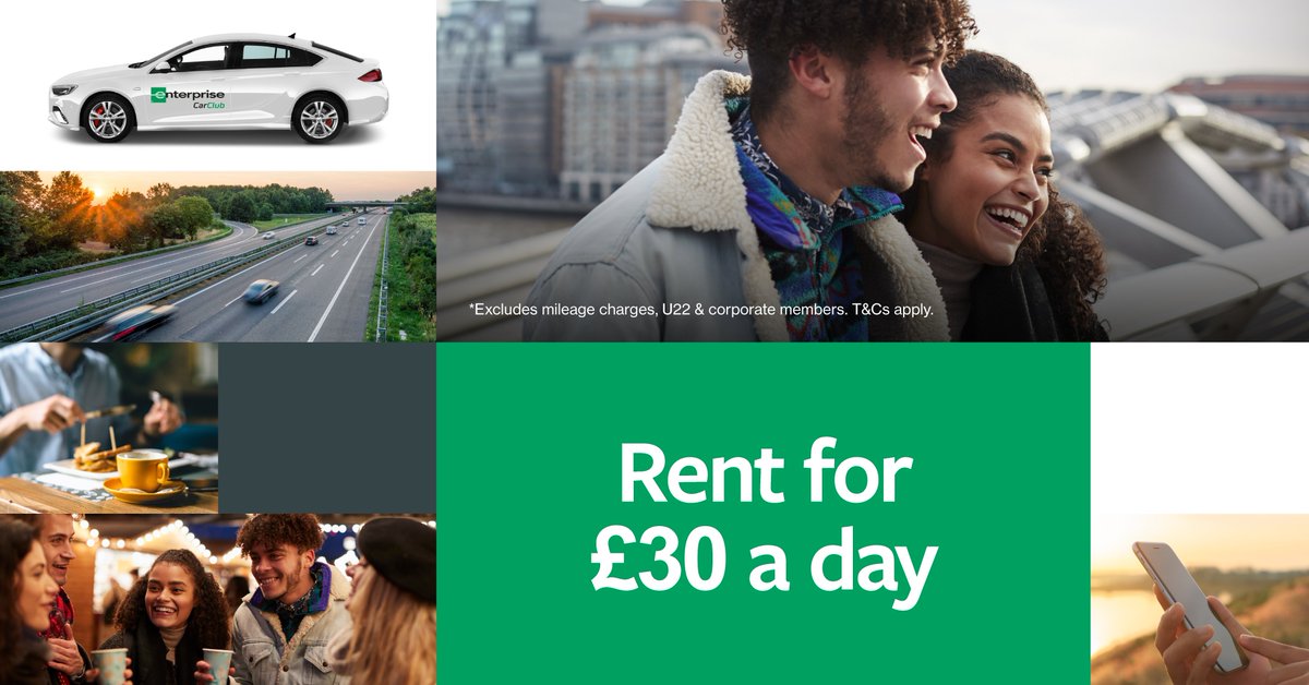 Rent for just £30 a day!

This January &amp; February, members can rent 400+ selected vehicles across the UK for just £30 a day*.
Find out more here: bit.ly/4aBZnVJ
*Excluding mileage fees &amp; U22 and corporate rate plans. T&amp;Cs apply