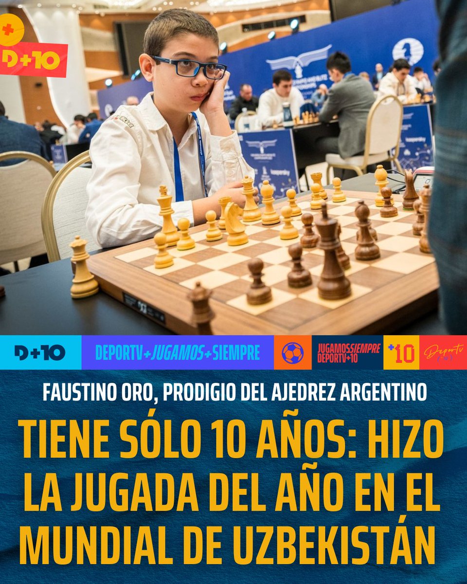 canaldeportv's tweet photo. ✅ Oriundo de San Cristóbal, empezó a jugar en 2020 por la pandemia

✅ Sólo tres años después se convirtió en el Maestro FIDE más joven de la historia

✅ Es el ajedrecista de menor edad en superar los 2300 puntos del ranking ELO

Hoy cerrará su participación en el Mundial 🇺🇿♟️ https://t.co/W3gCS2S81V