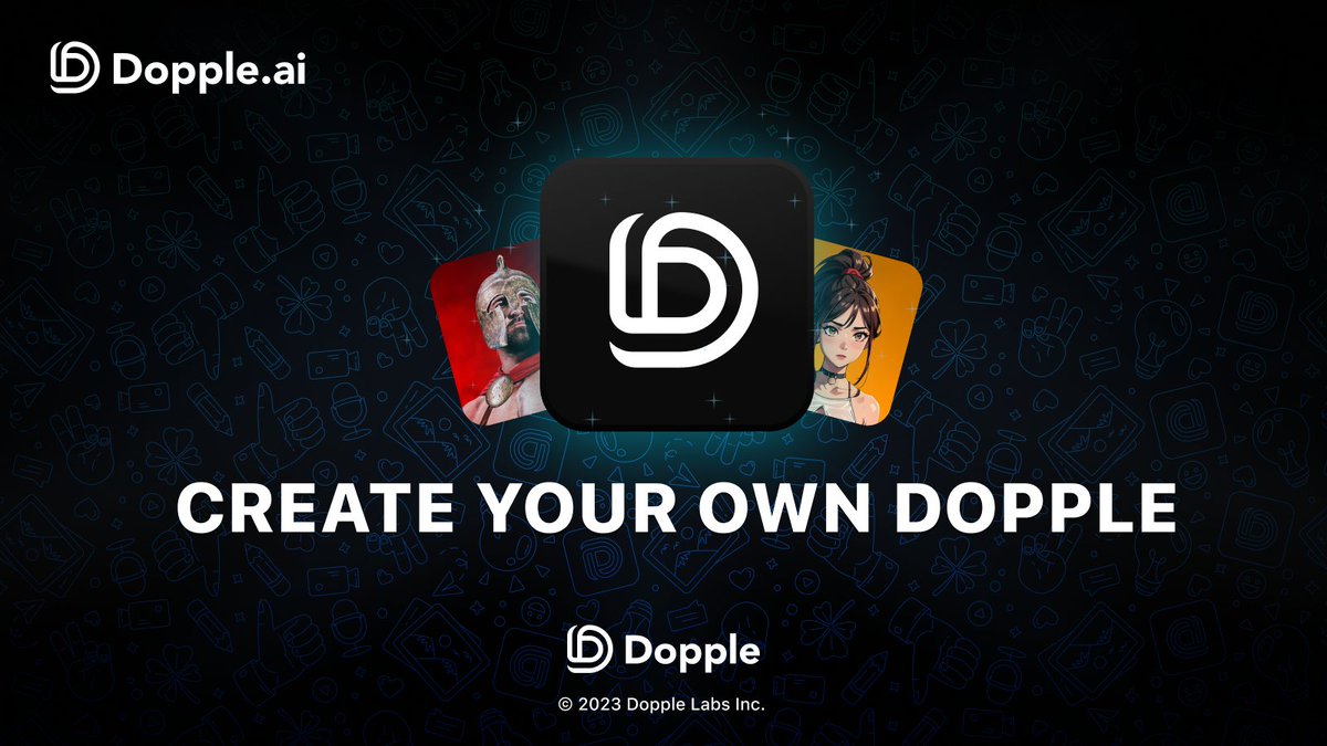 DoppleAi's tweet photo. Dopple Creation is Now LIVE on iOS, Android &amp; our website! What will you create? ⭐️ https://t.co/Ky9IxdKTN3