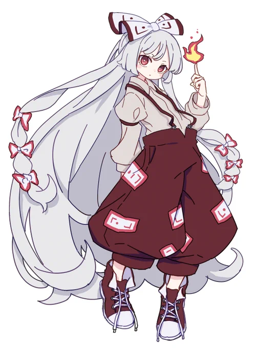 #深夜の真剣お絵描き60分一本勝負  妹紅