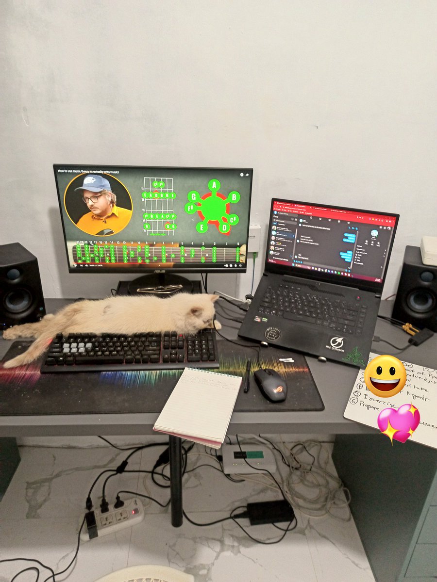 x4nz4's tweet photo. Music theory? More like meowsic theory. 😺 https://t.co/Oq4Z6FLnrm