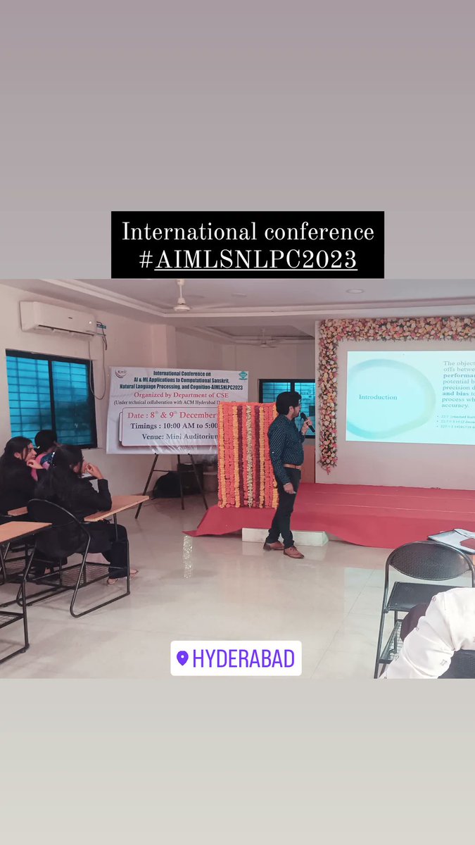 heera_ai's tweet photo. 🌟 Delighted to announce my paper presentation at AIMLSNLPC conference! 📝 Explored the delicate balance between model precision and training performance with Dr. Akansha &amp; Sushnata. Huge thanks to @reliancejio, KMIT Hyderabad &amp; ACMHDC for the platform. Exciting strides in #AI. https://t.co/o3WG9i0tKy