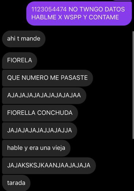 porqueTTarg's tweet photo. “Joda”

Por esta chica que le inventó a una amiga que se quedaba sin datos y le pasó un número al azar para que le siguiera contando una historia. https://t.co/042ltMUlxb