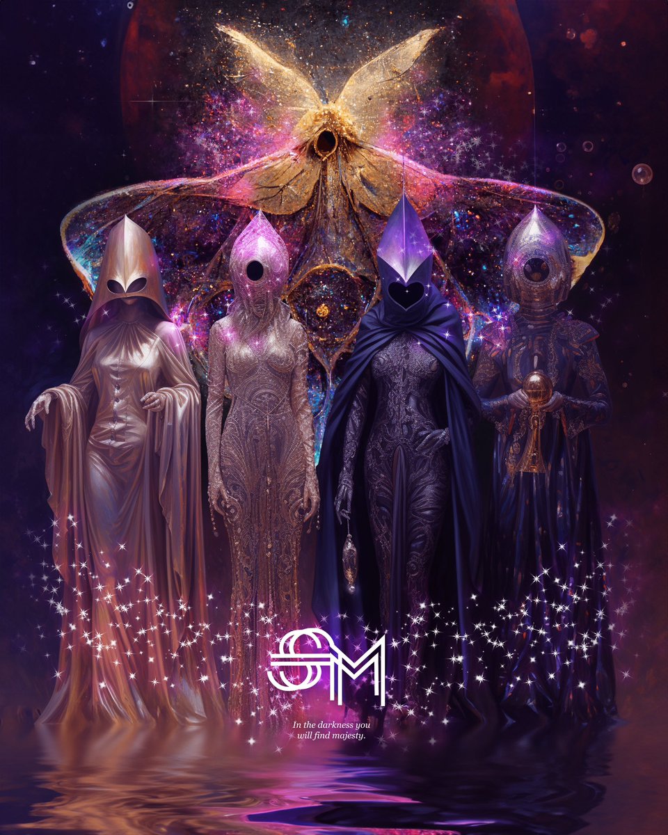 The Gathering of Four – Beneath the cosmos’ infinite canvas, four celestial sentinels call us to unity, their presence a confluence of the energies that shape our fate. On this eve of tomorrow, they guide us to gather the year’s memories, weaving them into a wisdom-rich tapestry.