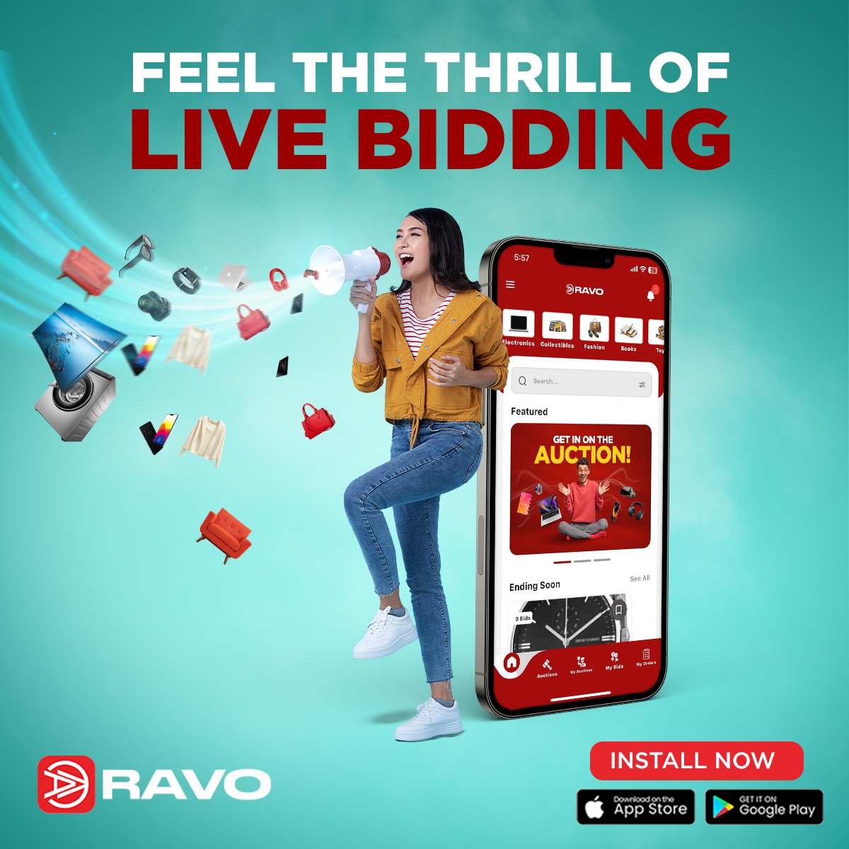 ravo_app's tweet photo. Experience the thrill of live bidding on RAVO. It's not just about auctions; it's about discovering the future of buying and selling.   

#preownedmarketplace #buypreowneditems #ravo #dubai #auction #auctionapp #apps #appstore #preowned #uaeshopping #shopping https://t.co/Ye1tuLOQL1