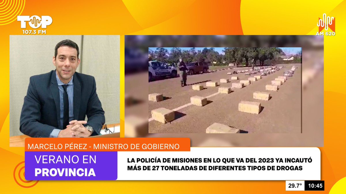 👮🏻‍♂️ La policía de Misiones, batió su propio récord de secuestro de drogas con 30 toneladas 

🗣️ “Es además record de incautación de una fuerza provincial, en el país. Nunca antes se logró esa cifra, ni detenido a tantos deelers”, enfatizó el mtro. de gobierno <a href="/mgmisiones/">Marcelo Pérez</a>
