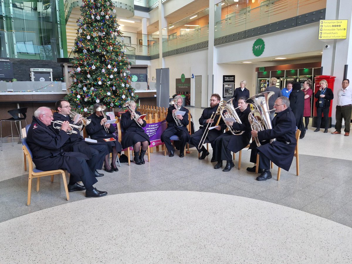 🎶Joyful Melodic Blessing🎶 Expressing warm & festive gratitude to the Salvation Army for wrapping our Pinderfields atrium in the magic of your voices this season!🎁 Your enchanting performance not only uplifted spirits but also helped to fundraise for MY Hospitals Charity🌟