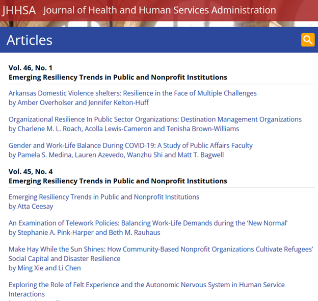 Journal of Health and Human Services Admin. tweet media