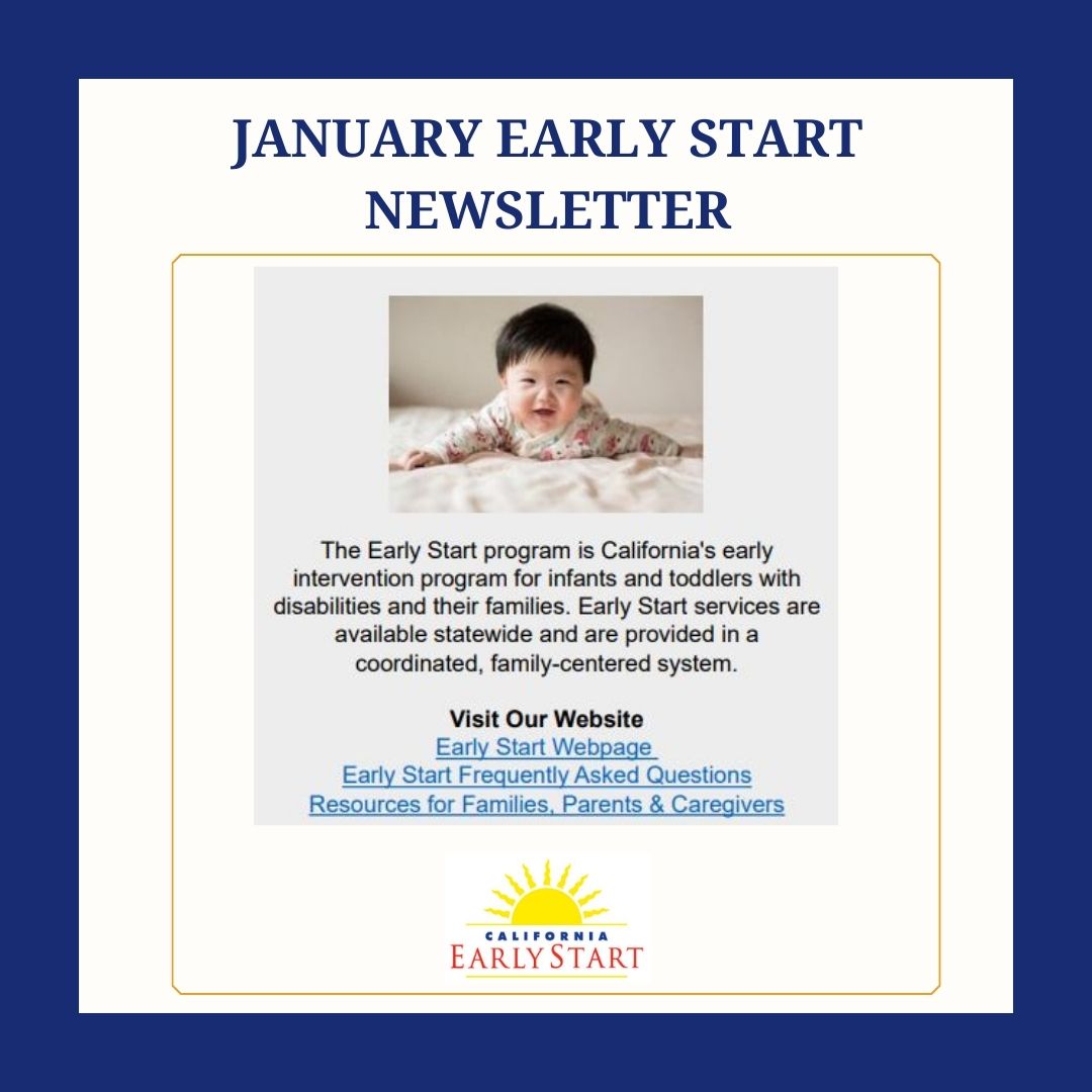CaliforniaDDS's tweet image. The January 2024 edition of the #EarlyStart newsletter is now available! Stay up-to-date on the latest Early Start events, #resources, and other important information. Find the newsletter in Spanish &amp;amp; English here: bit.ly/4aDTWpC. #EarlyStartNewsletter #WinterNewsletter