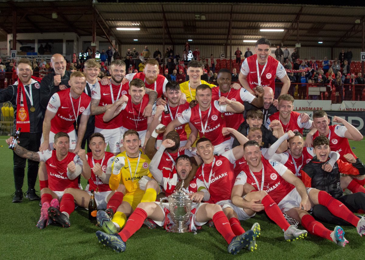 larnefc's tweet photo. 𝟮𝟬𝟮𝟯…📸 

The greatest year in our 134-year history, and we’re just getting started 🏆🌏

#WeAreLarne #ForTheTown https://t.co/pVyDn7pDkF