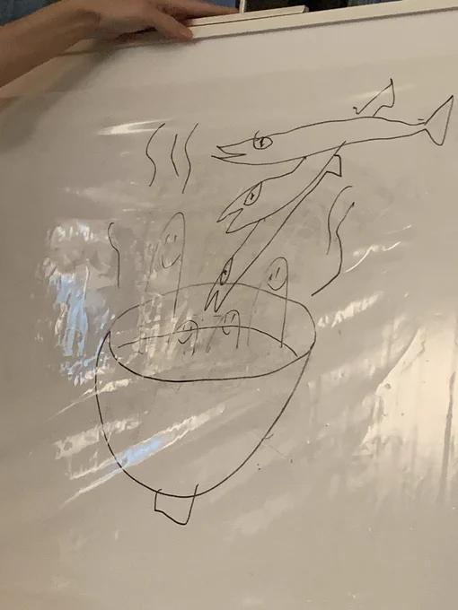 会社の忘年会して、パブタブでのんびりして、お絵描きですよに参加して景品もらうなどした #パブタブ