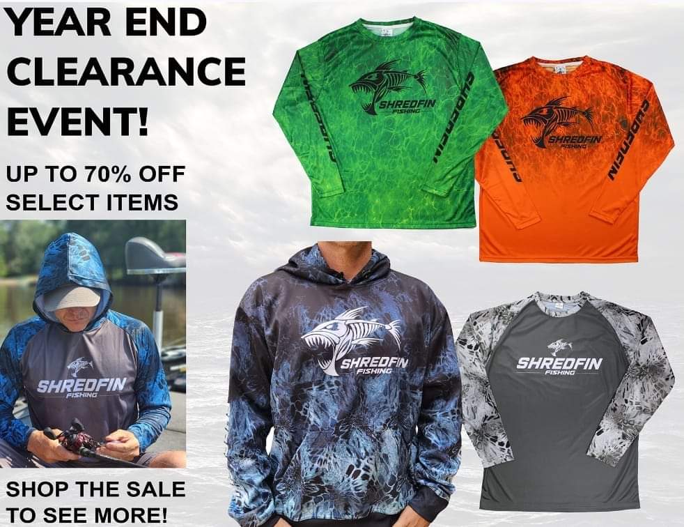 Our year end clearance event is live! Over 20 items marked down! Our biggest sale ever! 🔥

If you want something, grab it quick. Inventory is going fast.

Shop Now ⬇️ shredfin.com/collections/cl…
#shredfin #fishing