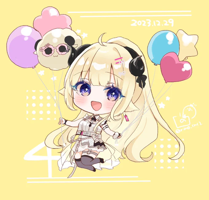 わためちゃん4周年おめでとうございます #つのまきあーと
