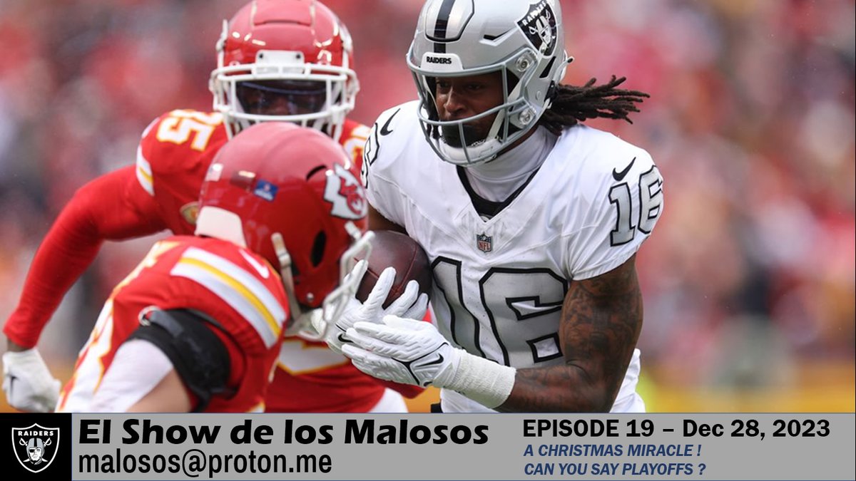 Episode 19 - A Christmas miracle! Can you say playoffs?

Another great win against a division rival with our defense proving they are one of the best units in the league.  Can we start saying playoffs? #Raiders #Chiefs #LasVegas #KansasCityChiefs 

youtube.com/watch?v=MCTC5U…