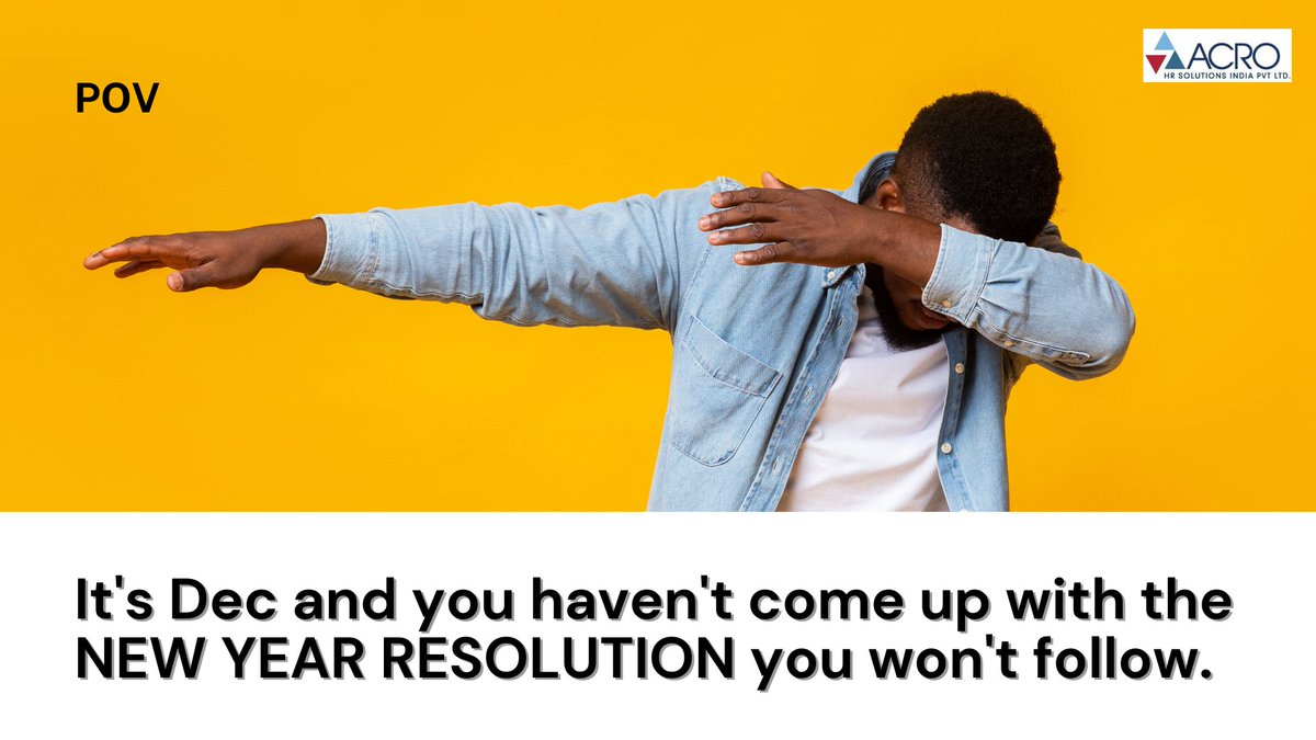 Feeling the December Rush? Thinking of New Year's Resolutions You'll 'Fail' to Follow?

#acro #weareacro #newyear2024 #newyeargoals2024 #recruitmentagency #ITRecruitment