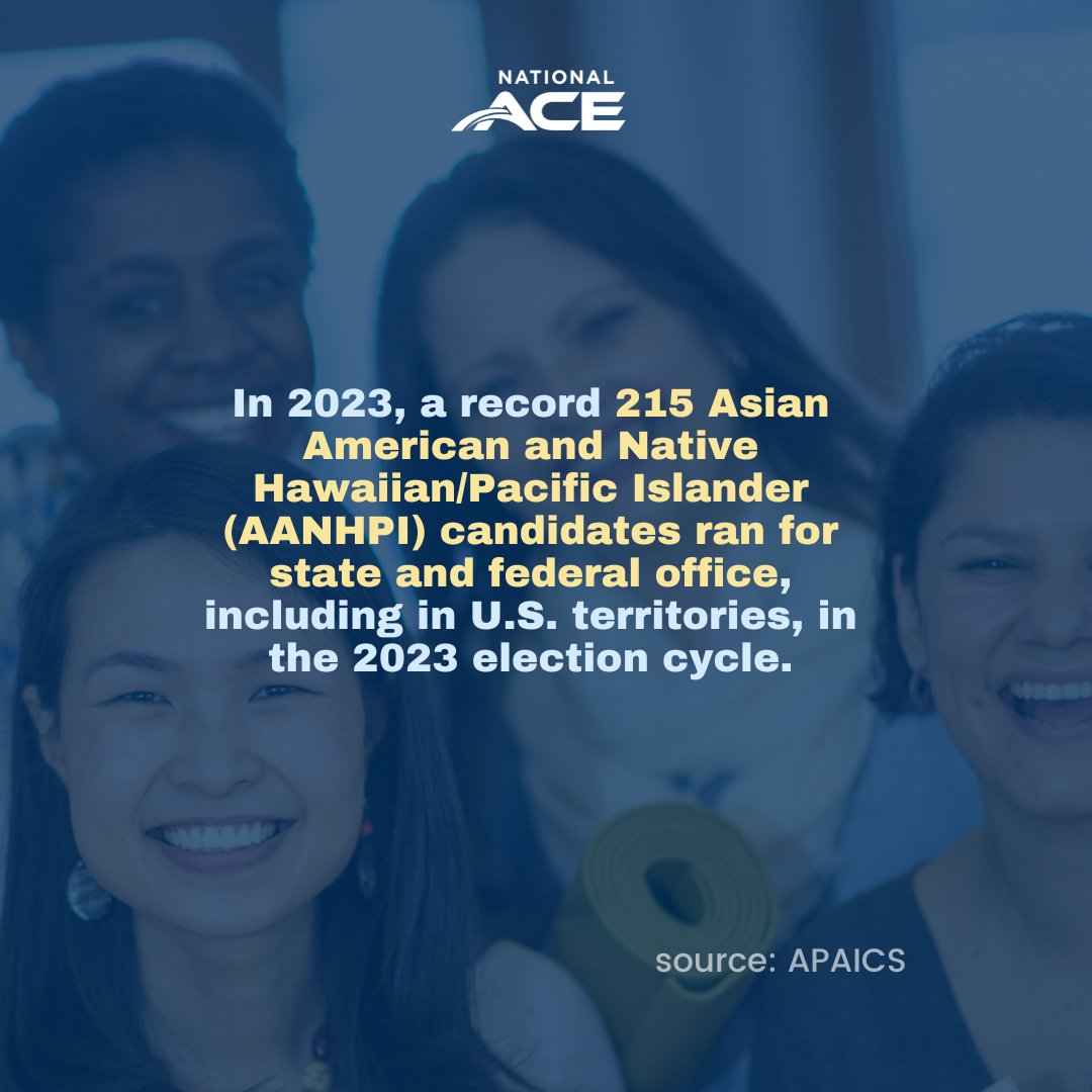 NationalACE's tweet photo. 2023 was a record-breaking year for #AANHPI candidates seeking election. 

#AAPISTRONG https://t.co/7mjUy45yYV