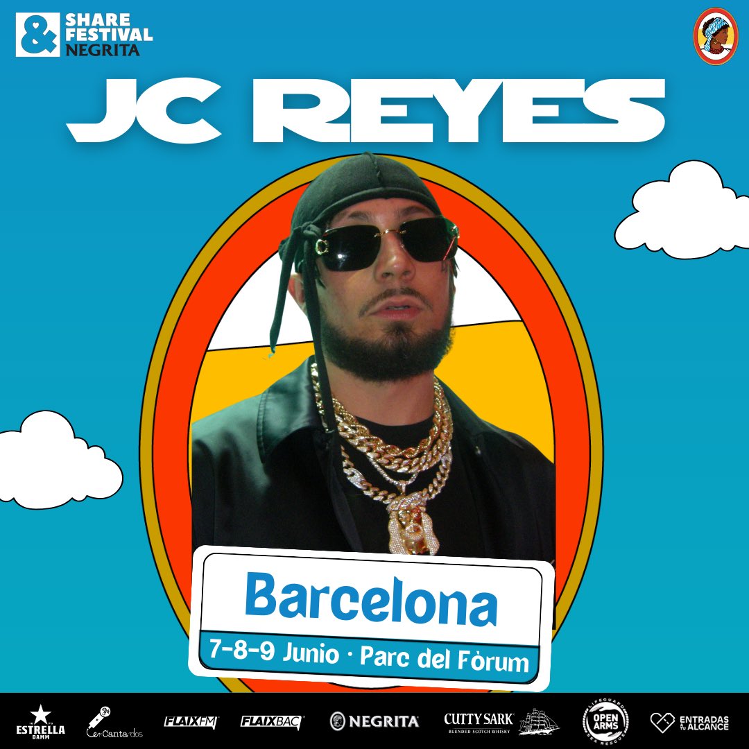 🔥JC REYES es el TERCER CONFIRMADO del Share Festival Negrita 2024🔥 Nos hemos puesto A 300 al saber que tendremos a LA BESTIA en nuestro festiiiiii 😎 34 Amor y Mafia la hemos escuchado 23204954 veces este año 😈 APÚNTATE A LA PREVENTA 👉🏻 bit.ly/Preventa2024