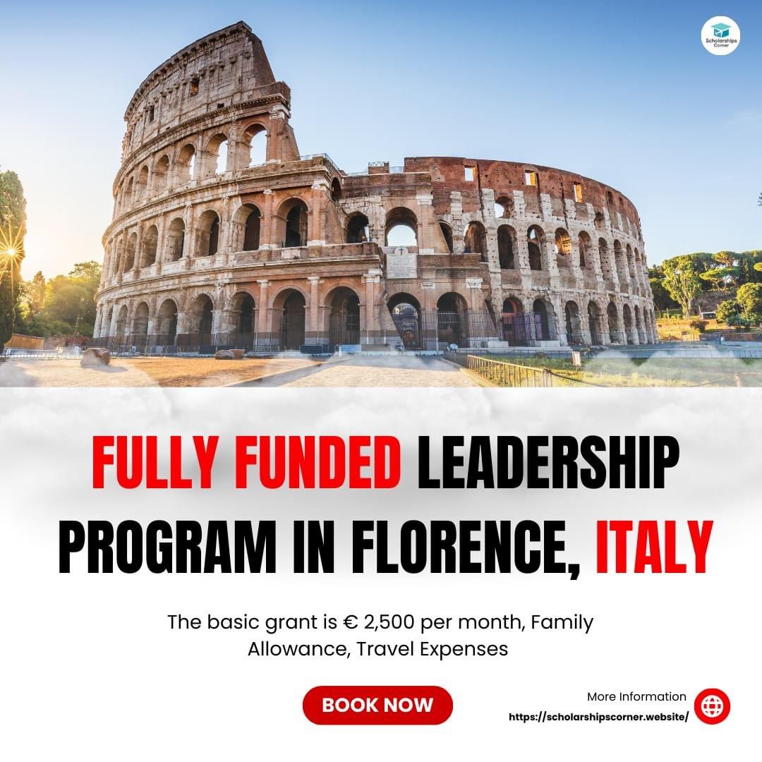 scholar_corner's tweet photo. Fully Funded Leadership Program in Italy 2024
Location: Palazzo Buontalenti, Florence
Link: https://t.co/H22hXSHFRl
Deadline: January 25, 2024.
#ScholarshipsCorner #EuropeanUniversityInstitute #studyabroad #euileadership #policyleaderfellowship #fellowship https://t.co/XMaV5FCPhj
