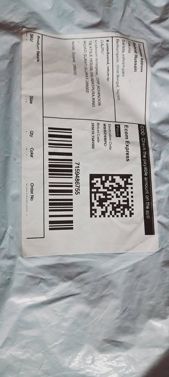 luvphysics035's tweet photo. Beware of Meesho Scam!!!!!! 
A delivery executive came and focefully delevered the order with order no.- 702927265662_1_tvc which we never placed .  I continuously registered complaint of this &amp; still no response come from them. https://t.co/mvUNjdkT0o