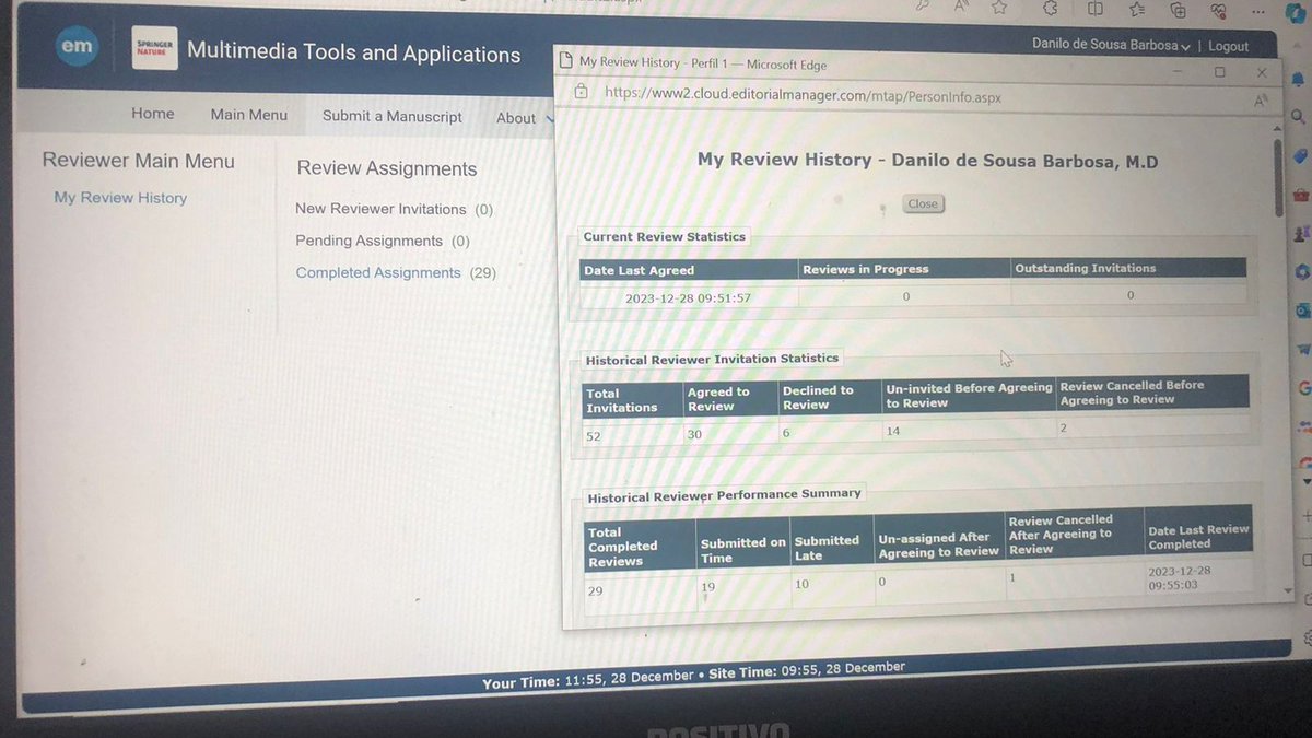 Review of  2023 Springer: Multimedia Tools and Applications completed