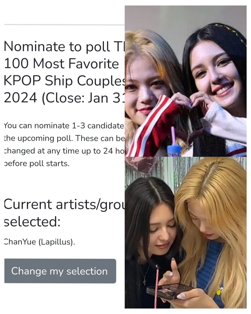 pde12660's tweet photo. Hello my co-Lapis/Shippers!
Please kindly help us to nominate ChanYue For Most Favorite Kpop Ship couple!Thank you so much! ๐๐
#ChanYue #Lapillus #Chanty #Yue #kpopship @Lapillus_twt
Here's the link
https://t.co/z35qfXsX9F https://t.co/6L0FGstadb